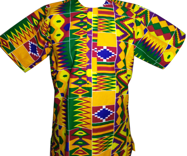 Round-neck Kente shirt