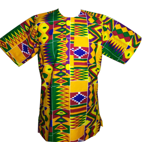 Round-neck Kente shirt