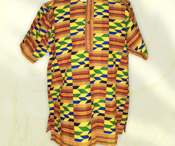 Button-up Kente shirt 