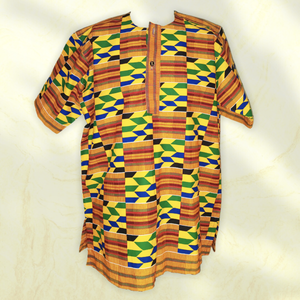 Button-up Kente shirt 