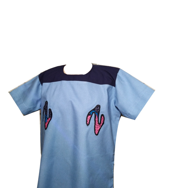Blue Adinkra shirt